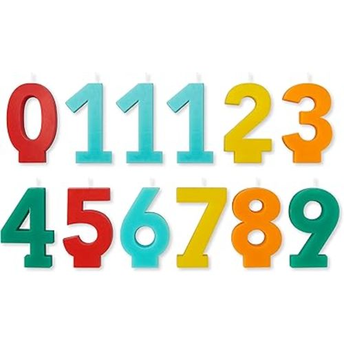 American Greetings Birthday Number Candles, Numbers 0-9 (12-Count)