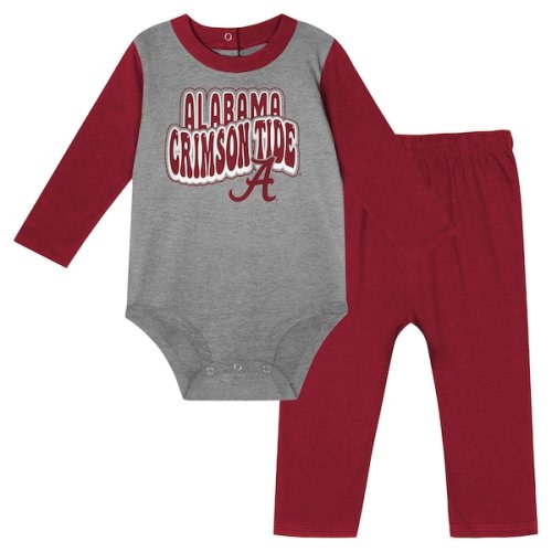 Newborn & Infant Alabama Crimson Tide Double Up Long Sleeve Bodysuit & Pant Set