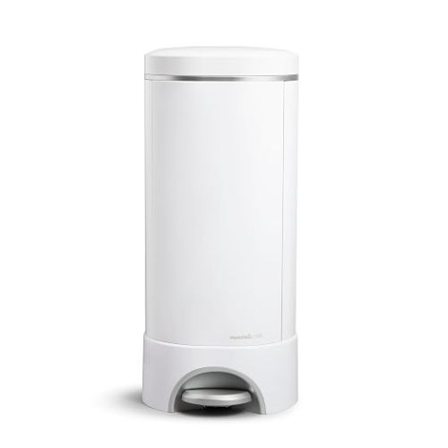 Munchkin Baby UV Diaper Pail, #1 in Odor Control, Step Pedal, White