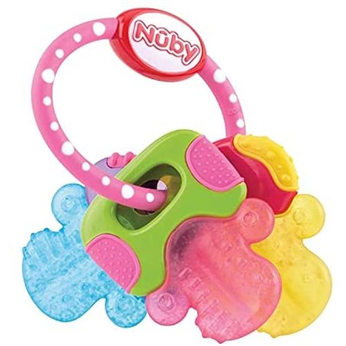 Nuby Ice Gel Teether Keys, 1 pack Pink (567)