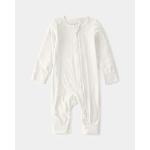 Baby 2-Way Zip PurelySoft Sleep & Play Pajama - Cream | Carter's