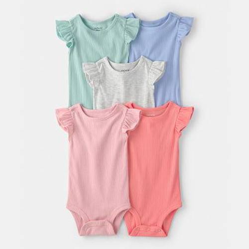 Baby Girl Carter's 5-Pack Ruffle-Sleeve Bodysuits