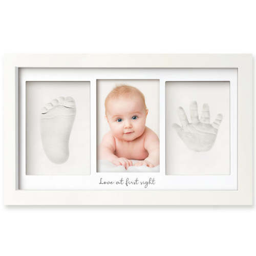 Baby Handprint & Footprint Keepsake Duo Frame Ash Wood / One Size