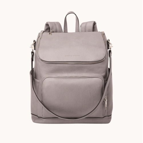 Lullaby Diaper Backpack Grey | Poppy and Peonies