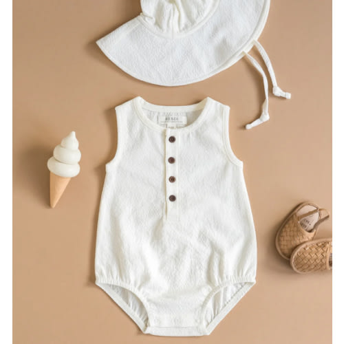 Wren Seersucker Bubble Romper