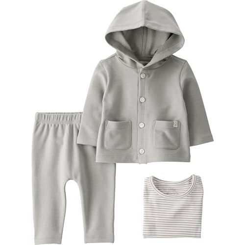 little planet by carter's unisex-baby 3-piece Cardigan Set Made With Organic Cotton