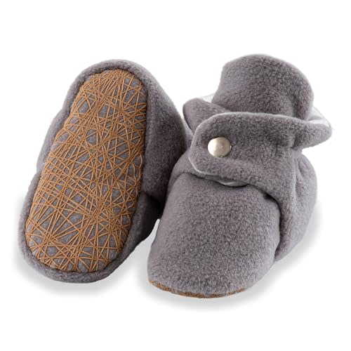bubbabuddy Unisex Cozy Fleece Baby Booties Cotton | Soft Sole and Non Slip
