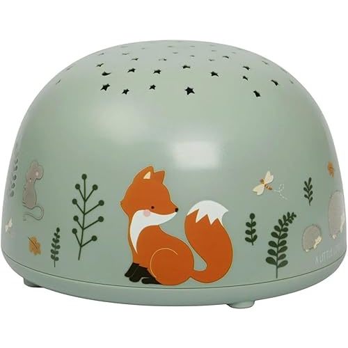 A Little Lovely - Forest Friends Projector Light - Wireless Night Lamp - LED - Mint Green - 30 Minute Timer Function - Eco-Friendly - BPA Phthalate Free - for Babies and Toddlers - 001371