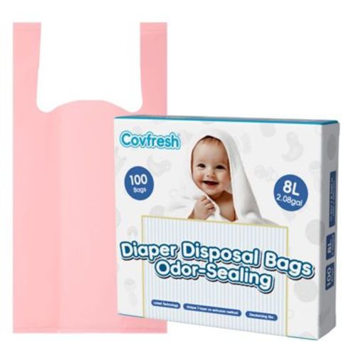 Covfresh Odor Sealing Diaper Disposal Bags - Easy Tie Handles Bags Diaper Waste Bags