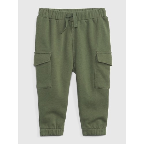 Baby Pull-On Cargo Pants in cypress green, size: 6-12 M