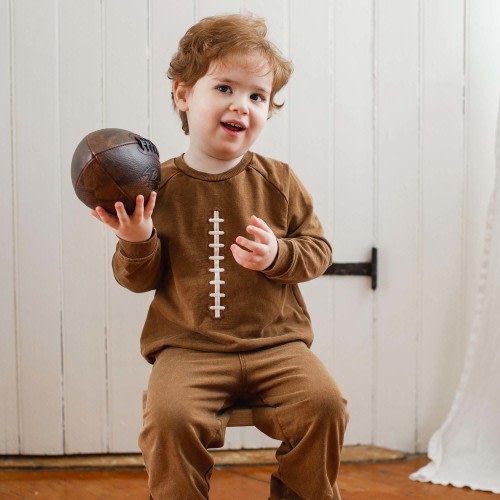Acid Wash Football Sweatshirt & Pants Set – Burt's Bees Baby