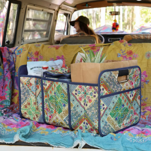 Car Trunk Organizer - Mandala Folk Patchwork