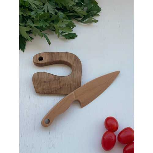 Montessori Toddler Wooden Knife Set: Safe Kids Utensils