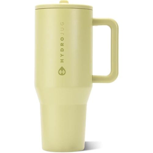 HydroJug Traveler 32oz, Insulated Tumbler with Handle & Straw, Olive