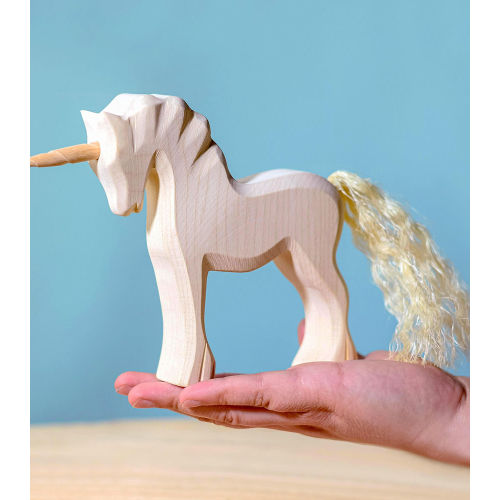 Bumbu Toys Handmade Wooden Unicorn-Natural | themulberrytreehouse