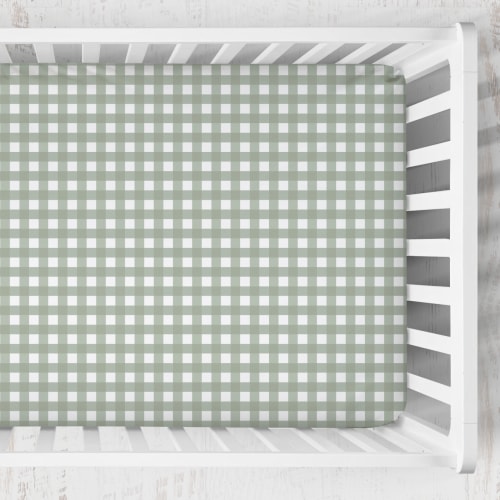 Crib Sheet | Gingham in Victorian Olive
