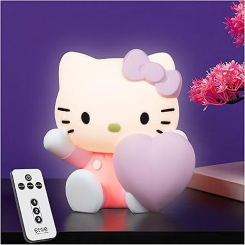 Get Trend Hello Kitty Sanrio Silicone Night Light for Girls Teens Women 3 Light Modes, Portable Rechargeable Dimmable Bedside LED Lamp, Kawaii Gifts for Girls (Hello Kitty)