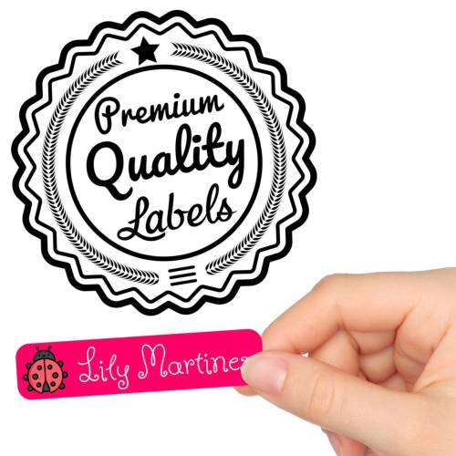 50 x Personalized Name Labels | Perfect Kids Daycare & School Supplys Tag Labels | Cute Children's Name Label Pack KDS2 # Waterproof Safe