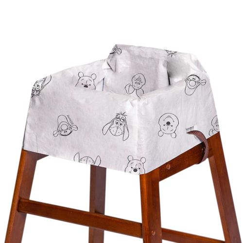 Disney Baby by J.L. Childress Disposable Restaurant High Chair Covers - 12 Count - Individually Wrapped - Covers All Surfaces - Disney Travel Accessory for Baby - Winnie The Pooh