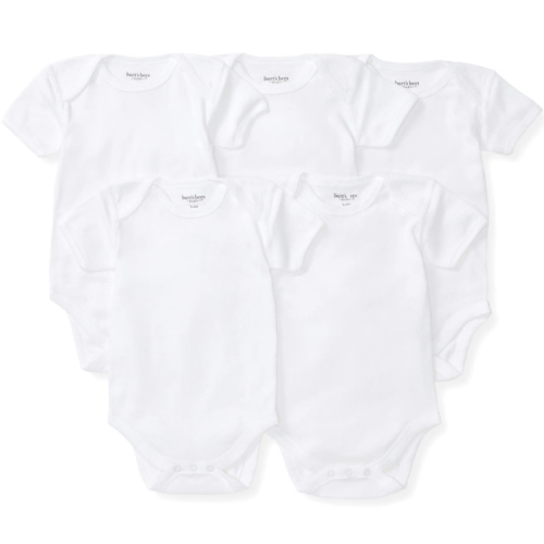 Bee Essentials Organic Short Sleeve Baby Bodysuit 5 Pack