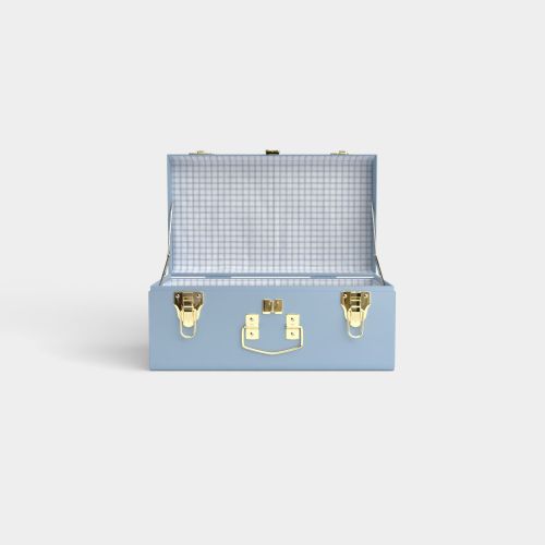 Mini Trunk - Light Blue - Picnic in Blue / Embroidery