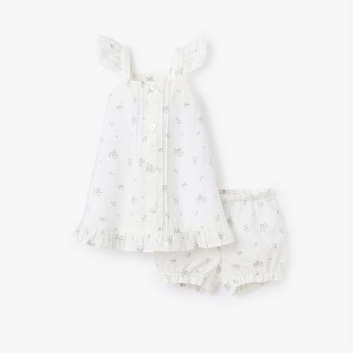 English Rose Swiss Dot Dress – Elegant Baby