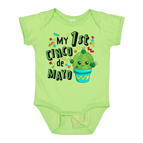 Inktastic My First Cinco De Mayo Cute Cactus Boys or Girls Baby Bodysuit