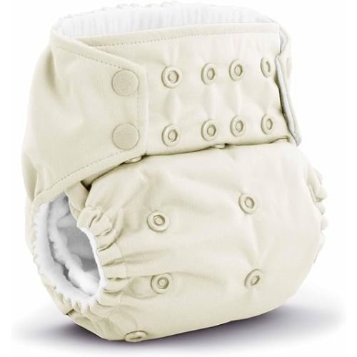 Kanga Care Rumparooz G3 Stay Dry Cloth Diaper Reusable One Size Pocket Diaper Patented Inner Double Gusset 2 pcs Microfiber Insert Soaker (6-55+ lbs) - Almond