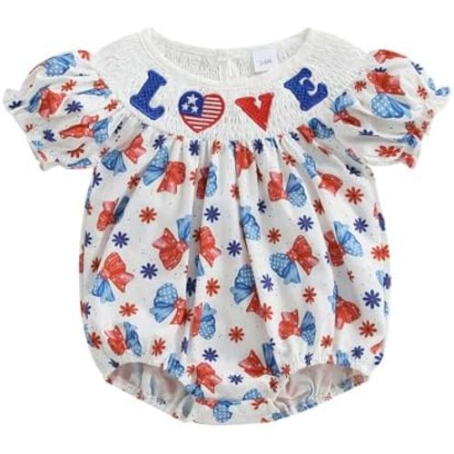 Newborn Baby Girl Smocked Thanksgiving Outfit Infant Plaid Bubble Romper Embroidery Turkey Fall Clothes