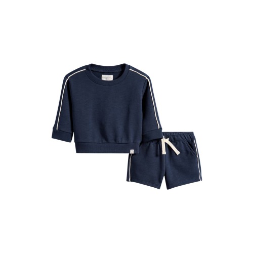 Organic Cotton French Terry Knit Top & Shorts Set
