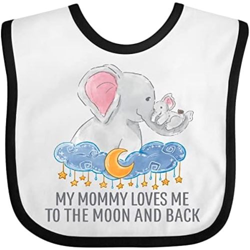 inktastic My Mommy Loves Me To the Moon and Back Baby Bib