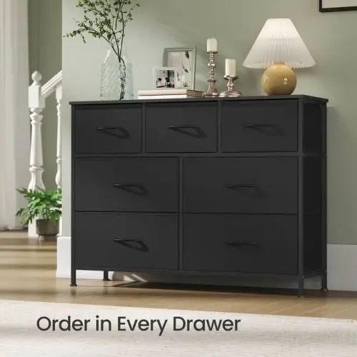 SONGMICS Cupboards Cabinets Dresser - Fabric Storage Tower, Bedroom | Black Friday Sale TikTok Shop