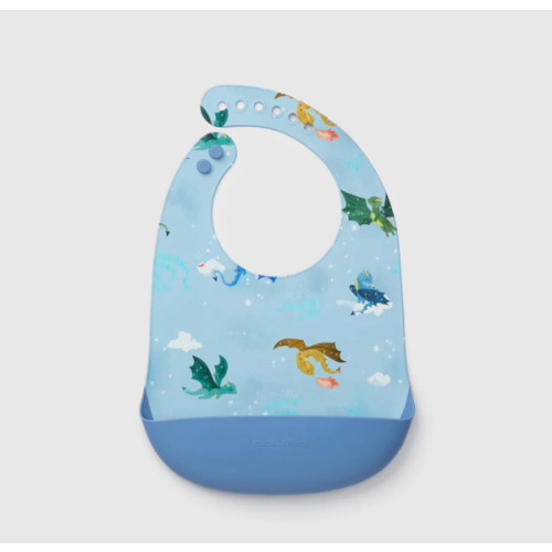 Silicone Bib Printed - Magical Dragons