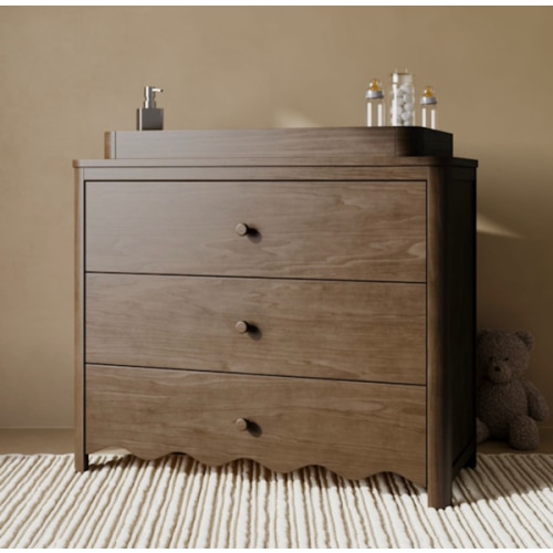 Storkcraft Casablanca 3 Drawer Chest with Removable Changing Table Topper - Hazelnut