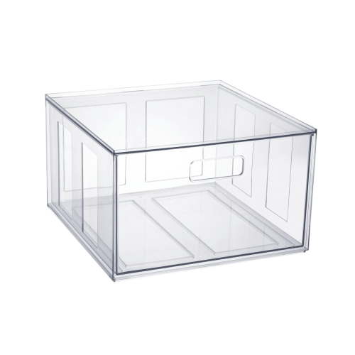 Mainstays Clear Glossy Plastic Pull-Out Closet Drawer Extra Large Size, Adult Size
