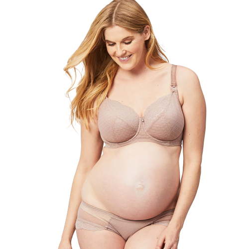 Cake Maternity TimTams Flexi Wire Nursing Bra, Balcony Supportive Maternity Bra for Breastfeeding, Taupe, 32G UK/ 32I US