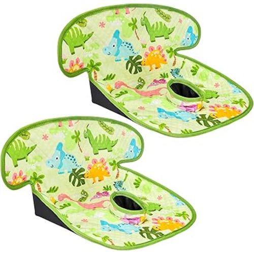 INFANZIA Dry Seat,Car Seat Protector Waterproof Carseat Liner Potty Training Toddlers, Baby and Infants, Piddle Pad for Carseats Strollers (Green, 2 Packs