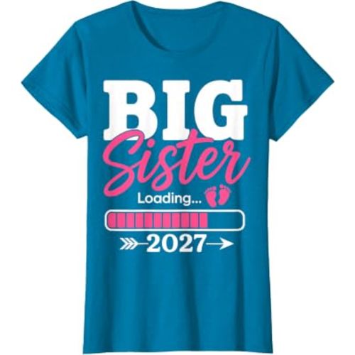 Big Sister Loading 2027, Promoted to Big Sister 2027 Girls T-Shirt