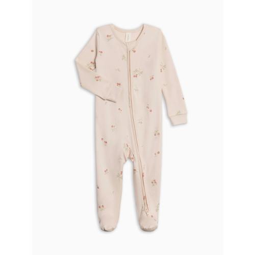 Peyton Zipper Sleeper - Raspberries / Shell + Mint