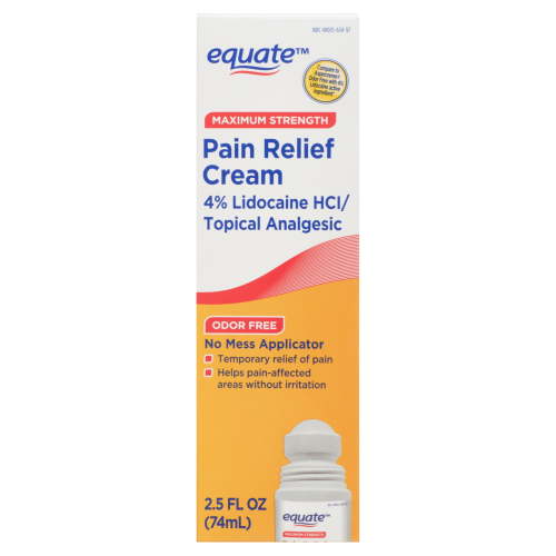 Equate Odor-Free Lidocaine Pain Relief Liquid Roll-On 4% Lidocaine , 2.5 fl oz, Compare to Aspercreme® Odor Free with 4% Lidocaine Active Ingredient HSA/FSA Eligible
