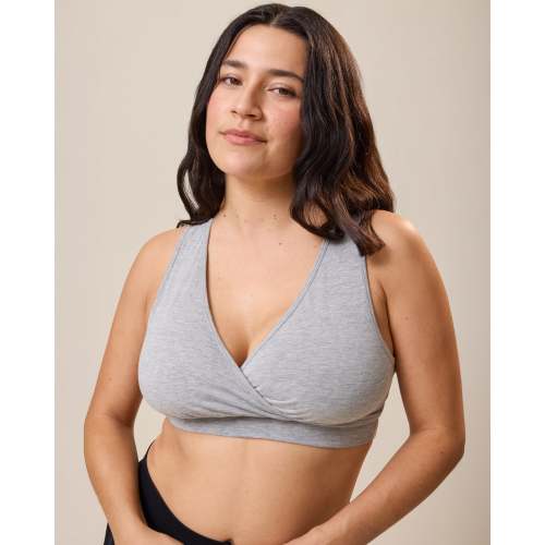 French Terry Racerback Nursing & Sleep Bra | Black - Kindred Bravely