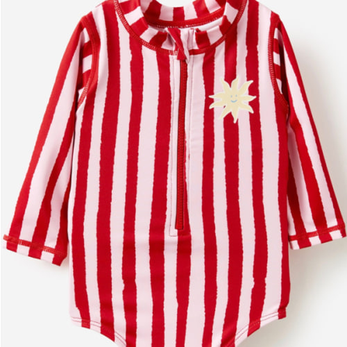 Lucy Long Sleeve Ruffle Back Swimsuit