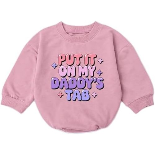Put It On My Daddy's Tab Boy-Girl Baby Romper-New Born-24 Months Bodysuit Bubble Gifts Newborn Toddler Infant