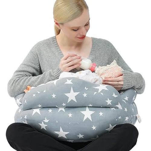 Chilling Home Nursing Pillow for Breastfeeding, Adjustable Nursing Pillow Breast Feeding Pillow Bottle Feeding, Breastfeeding Essentials for Newborn, Removable Cover