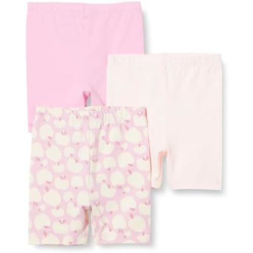 Amazon Essentials Toddler and Baby Girls' Cotton Stretch Jersey Bike Shorts, Pack of 3