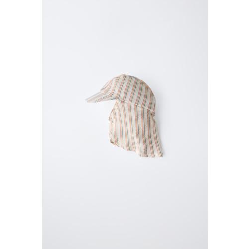 STRIPED SWIM HAT - Ecru | ZARA United States