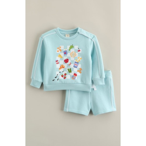 Fleece Graphic Sweatshirt & Shorts Set