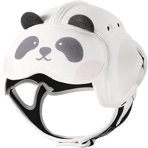 Baby Head Protector Helmet for Crawling and Walking - No Bumps, Soft Safety Peak, Ultra Light, Adjustable - Suitable for Babies 6-24 Months - Panda