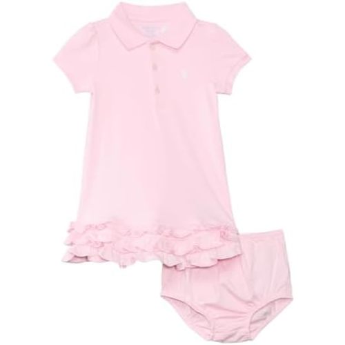 Polo Ralph Lauren Baby Girls' Ruffled Cotton Polo Dress & Bloomer (Toddler)