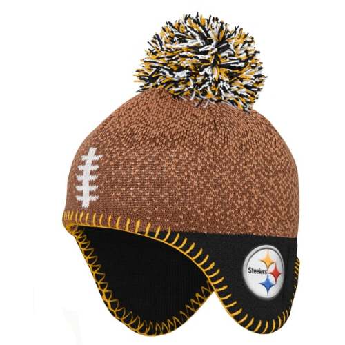 Infant Pittsburgh Steelers Outerstuff Brown Football Head Knit Hat